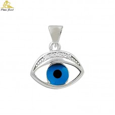 Gümüş Nazar Boncuğu Kolye Ucu